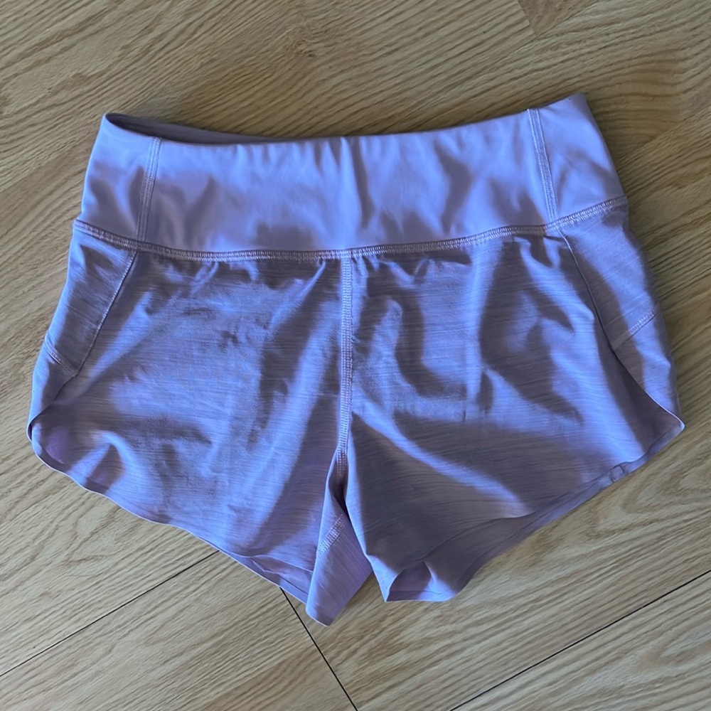 Athleta Purple Athletic Shorts with Elastic Waistband